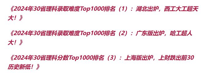 2024年理科分数Top1000排名（4）：四川版出炉哈工超南大、人大(图2)