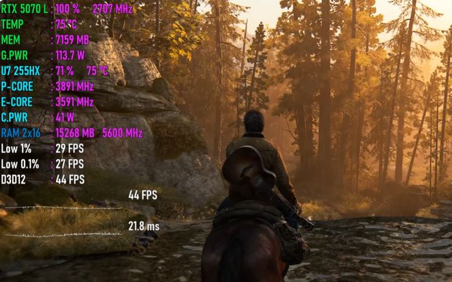 GeForce RTX 5070移动版性能如何？八款2K游戏测试出炉(图9)