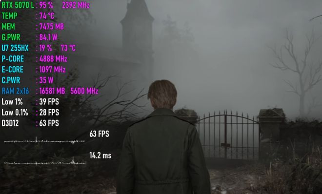 GeForce RTX 5070移动版性能如何？八款2K游戏测试出炉(图8)