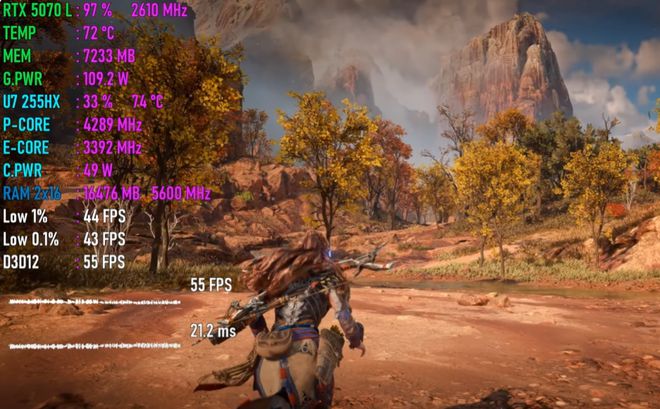 GeForce RTX 5070移动版性能如何？八款2K游戏测试出炉(图7)
